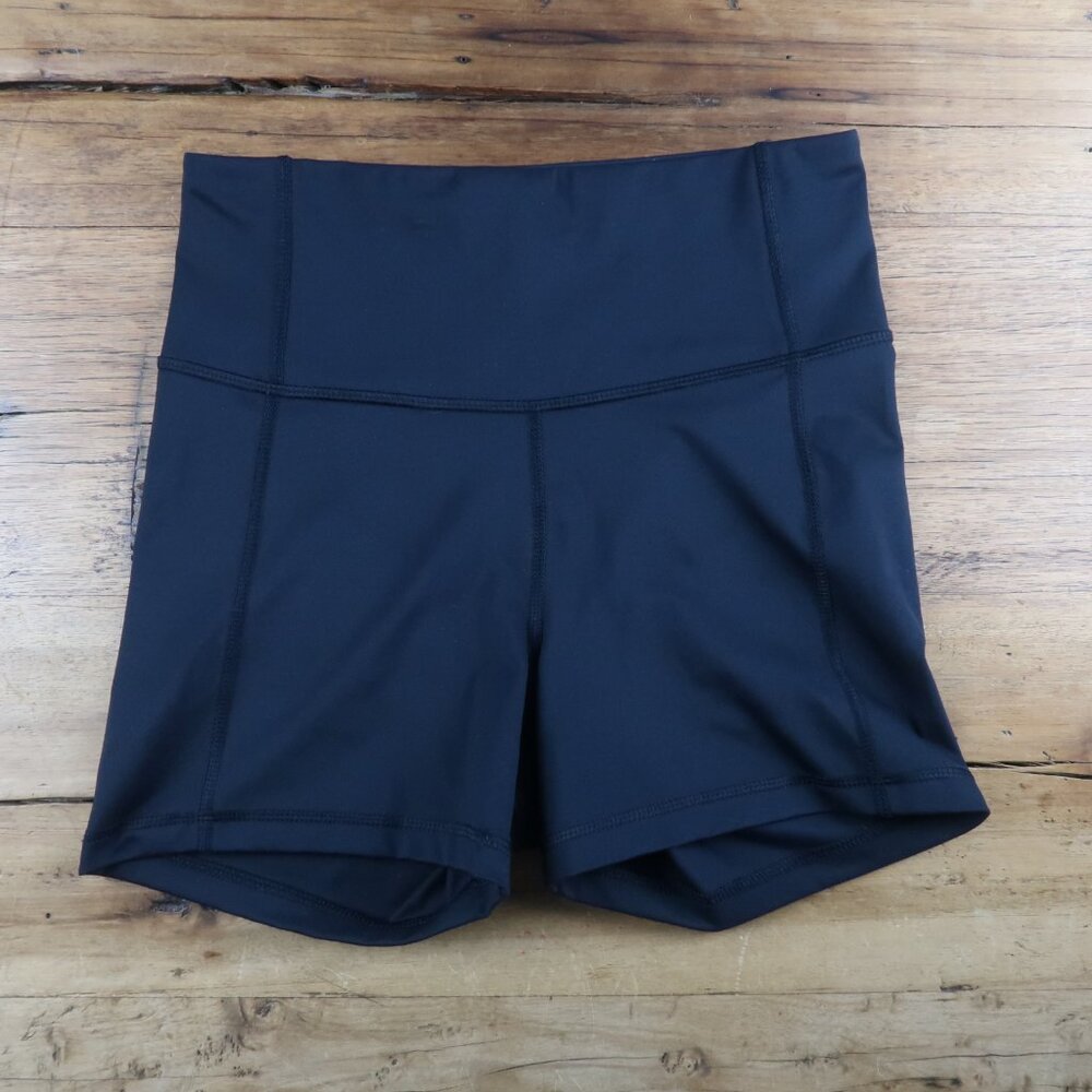 ALL IN MOTION BLACK HIGH WAIST BIKE SHORT WITH WAISTBAND POCKET SIZE SMALL
